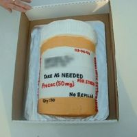 Prozac Prescription Cake Made to celebrate a friend of a friend's 50th Birthday