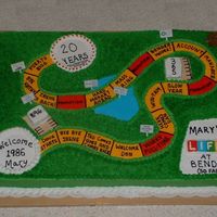 The Game Of Life 20th Anniversary at the office done on the Game of Life board.