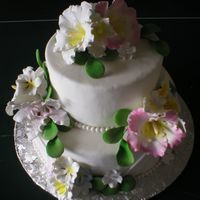 Gumpaste Flower Cake 