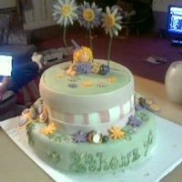 Babyshower 2 i forgot a couple of things on the cake so here is the finished cake. i put the writing and the vines. royal icing.