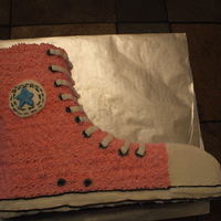 Sneaker Pound cake with buttercream frosting.