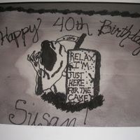 Grim Reaper 1/2 sheet, butter yellow cake with buttercream icing.