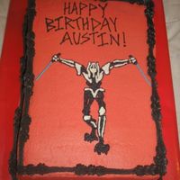 General Grievous 1/4 sheet, General Grievous, yellow cake with buttercream icing.