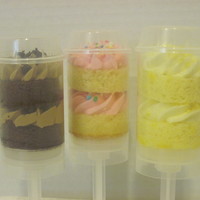 Push Pop Cakes L-R: Mocha, Vanilla w/Butter Yellow, Lemon