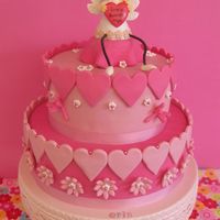 First Birthday Cake This is for a little girls first birthday. I stumbled across the little angel in a gift shop and thought it would be a lovely keepsake for...