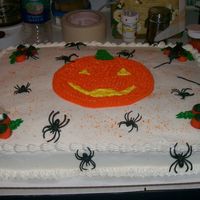 Halloween we had a halloween party at my work and did the cake for our first shift. This was alot of fun