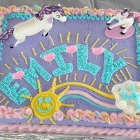 Unicorn Cake All BC icing. This was for a 4 year old's party.