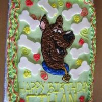 Scooby Doo I made Scooby by printing a picture and using it as a stencil which was filled in with the star technique. The bones (8 for 8th birthday)...