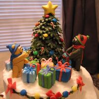 Close Up Of Tbc Top Teir Wanted to show some of the details of the top tier. I made a 'branch cookie cuttter' and cut out the tree branches in gumpaste...