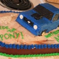 Mustang Cake The Mustang was sculpted from a loaf pan cake, then frosted in buttercream.