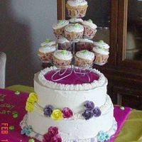 Lilly's Birthday Cake This is my niece's 2nd birthday cake and my first paid cake. It was white chocolate cake with raspberry lemonade icing. Any...