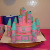 Castle Cake? Well...it was upposed to be a castle cake...but it came out horrible if you ask me. It was for a friends daughter. She turned 3 in January...