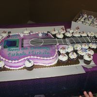 Hannah Montana Guitar Cake I made this cake for my twin's 8th birthday and they really liked it and i think it came out good for my first time making a cake like...
