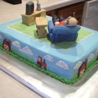 50Th Birthday This cake was done for a 50th birthday. The person who it was for is both a farmer and part time worker so it is often when we come to his...