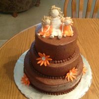 Bridal Shower This cake was made for a bridal shower where the lady getting married had two twin girls, one with red hair and one with brown. So the cake...