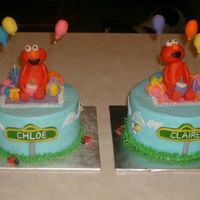 Elmo 2Nd Birthday This cake was done for twin girls who are in love with elmo. The parents wanted each of them to have their own individual cake. The cakes...