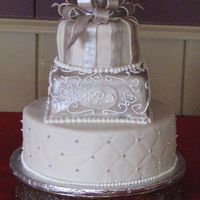 Img_2134.jpg My sisters wedding cake. Bottom layer was vanilla cake with white chocolate whipped ganache and strawberry preserves, middle was fresh...