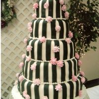 Stripes And Mums This was my cousins wedding cake. One of my favorites I've done because it was my first wedding cake (didn't realize I never...