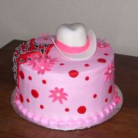Cowgirl Cake Buttercream cake with gumpaste hat.