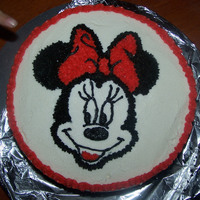 Minnie Mouse Cake I MADE THIS CAKE FOR A CLASS IM TAKING...THIS IS THE FIRST CAKE OF THE CLASS (NOT MY FIRST CAKE). THE TEACHER SHOWED US THE GEL TRANSFER...