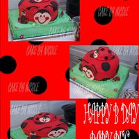 Ladybug Bday Cake goodness it seems everything went wrong with this cake that possibly could...but Im happy with the outcome...inspiration came from another...