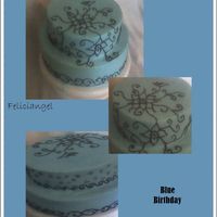 Blue Mendhi Cake I made this cake for my Birthday, it was inspired by Mendhi art. I got the Sugar Shack butter cream DVD for my birthday and just had to try...