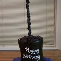 Dr. Pepper Cake I got this idea from Lu9129 here on CC. I made it for my pastor's birthday. It's a white cake with fondant glass and rock candy...