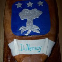 Duvernay Family Crest CSM: This was made for my DH's family reunion. Everyone loved it :) The only thing I didn't really like about it was the blue...