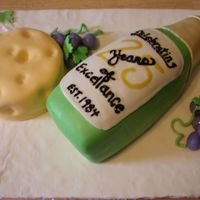 Wine Bottle And Cheese Wheel CSM: This was made for my SIL's 25th bday. She love wine :)