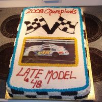 Race Cake This was a plain vanilla cake with buttercream frosting. Picture transfer.Idea came from another CC member,