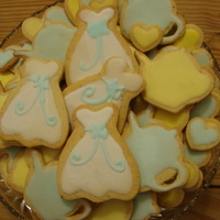 Cookies bridal shower cookies for my friend's tea-party themed bridal shower. almond butter cookies with royal icing