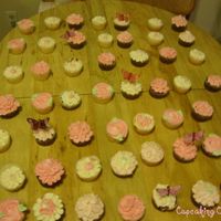 Butterfly And Flower Cupcakes Flower Cupcakes for a Baby Shower