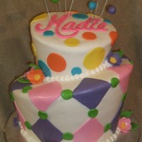 Topsy Turvy Cake Topsy-Turvy Cake for 4 year olds birthday!