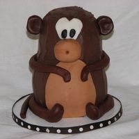 Cute Monkey B/c with fondant accents.