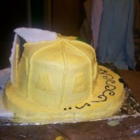 Fire Helment this is my first 3-d cake