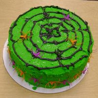 Lime Spiderweb Another cake for my students- this one was their favorite, mostly because of the color!