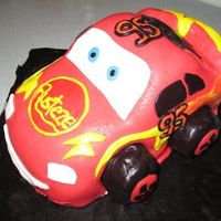 Lightening Mcqueen thanks to everyones advise on cakecentral I was able to make this awesome cake for my nephews 4th birthday. I used MMF for the first time...