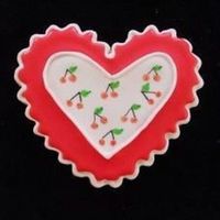 Valentine almond flavor with royal icing