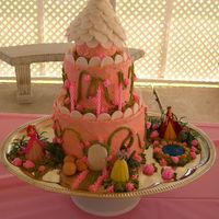 Princess Castle Cake My daughter had a princess party for her 3rd birthday. This is my first tiered cake. It was good practice.