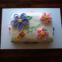 Flower Quilled Blessing Cake We blessed my little girl and I made this cake for her blessing, Any reason I have to practice using fondant and decorating, I take it.The...