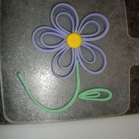 Quilled Flower My first attempt at a fondant quilled flower