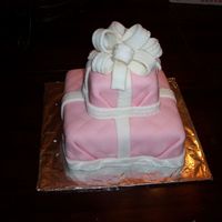 Baby Shower Cake For Little Girl This was my first experience with fondant, and I was really happy with how it came out. The people at the shower refused to cut the cake...