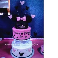 Pinkminniemouse2.jpg Buttercream with fondant accents. Bad lighting and background color in the pic,sorry!