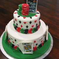 Poker Cake My second poker cake. This one was for a local hospital casino night fundraiser. Everything you see is edible. Poker chips are hand painted...