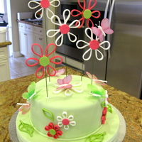 Quilled, Butterflies, And Dragonflies Cake. 