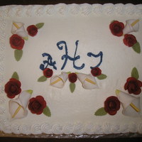 Wedding Shower Gumpaste roses and calla lilies for a wedding shower at church.