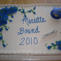 Royal; Blue Graduation Buttercream Frosting