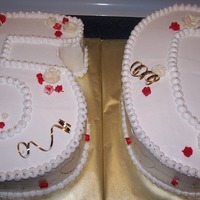My Parent's 50Th Anniversary Cake Double layer cakes, iced with bettercream icing