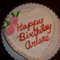 Happy Birthday Arlene! Just feelin' the love for my cousin Arlene's birthday. Golden butter cake with buttercream icing and strawberry filling and piped...