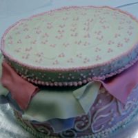 How Lovely! This is my first 3D cake! Golden butter hat box cake with buttercream icing and apricot filling. Decorated with dots and swirls. The lid is...